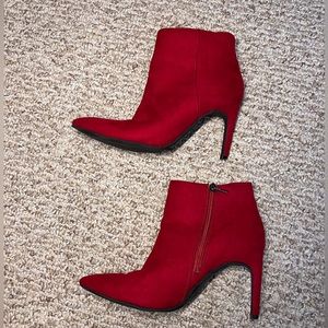FREE WITH ANY BUNDLE red ankle booties